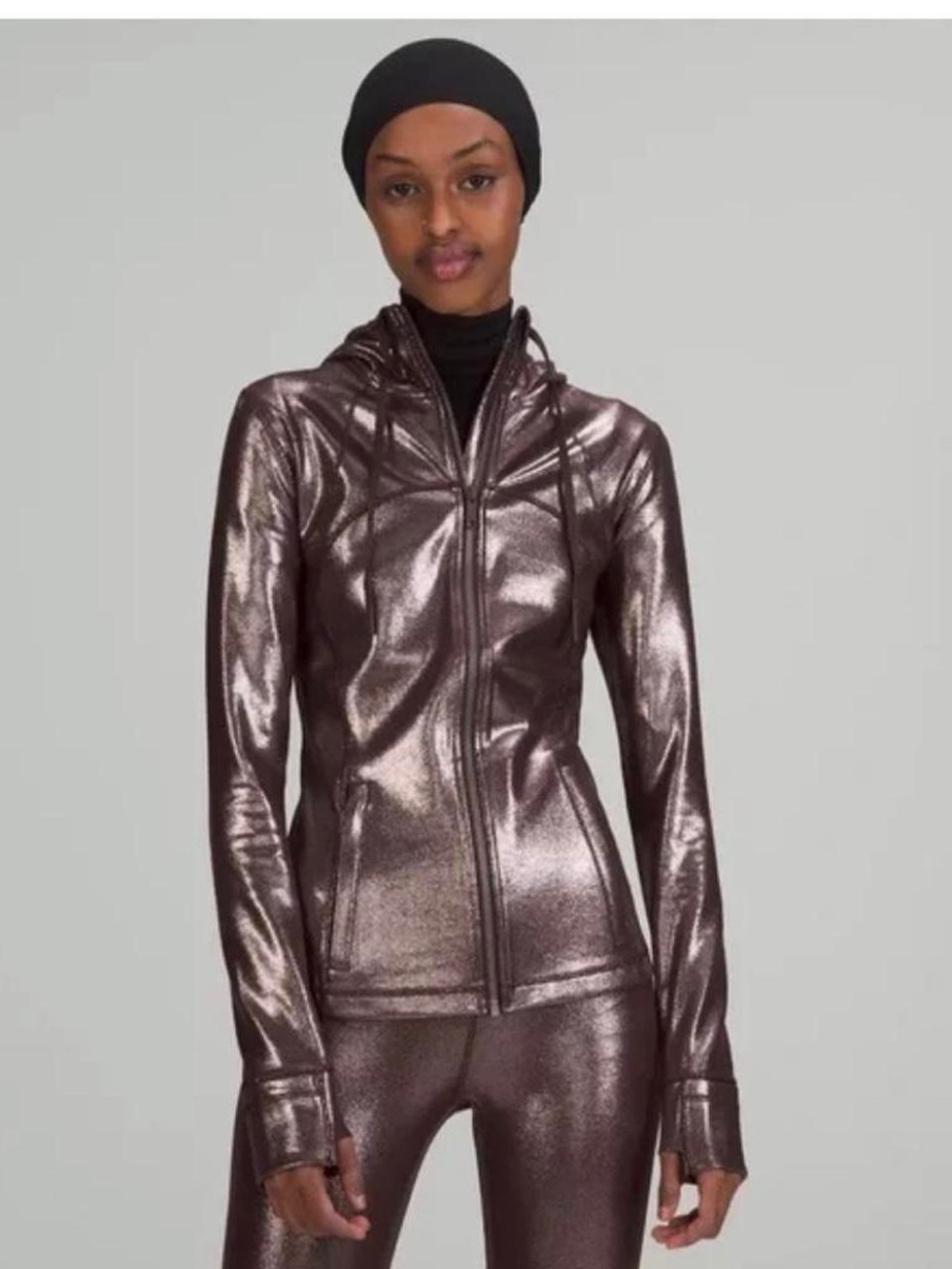 lululemon athletica Metallic Bronze Full-Zip Hoodie Jacket